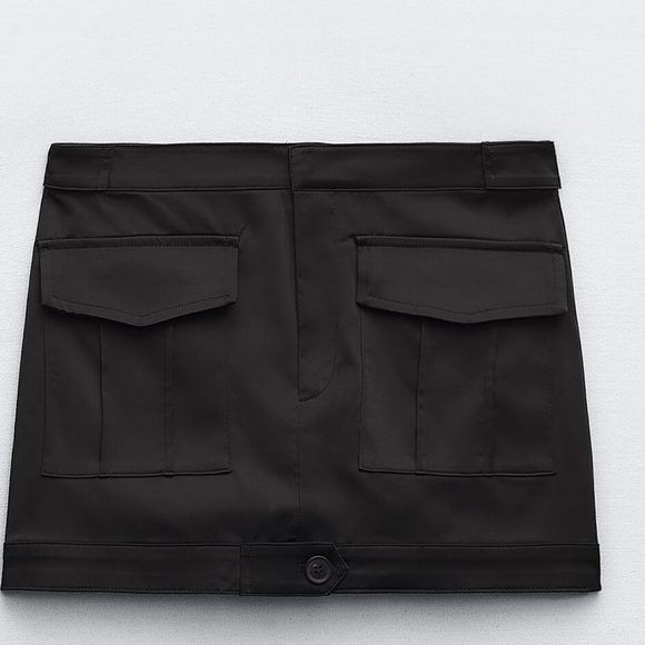 Zara satin effect mini skirt - Picture 3 of 4